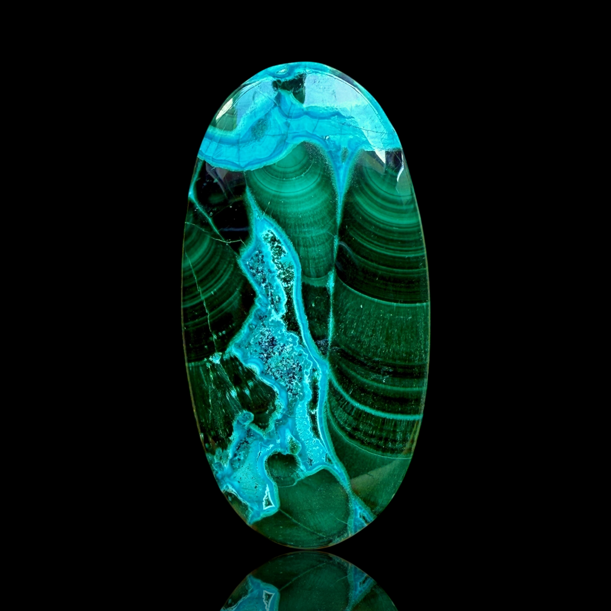 Cabochon Malachite Chrysocolle