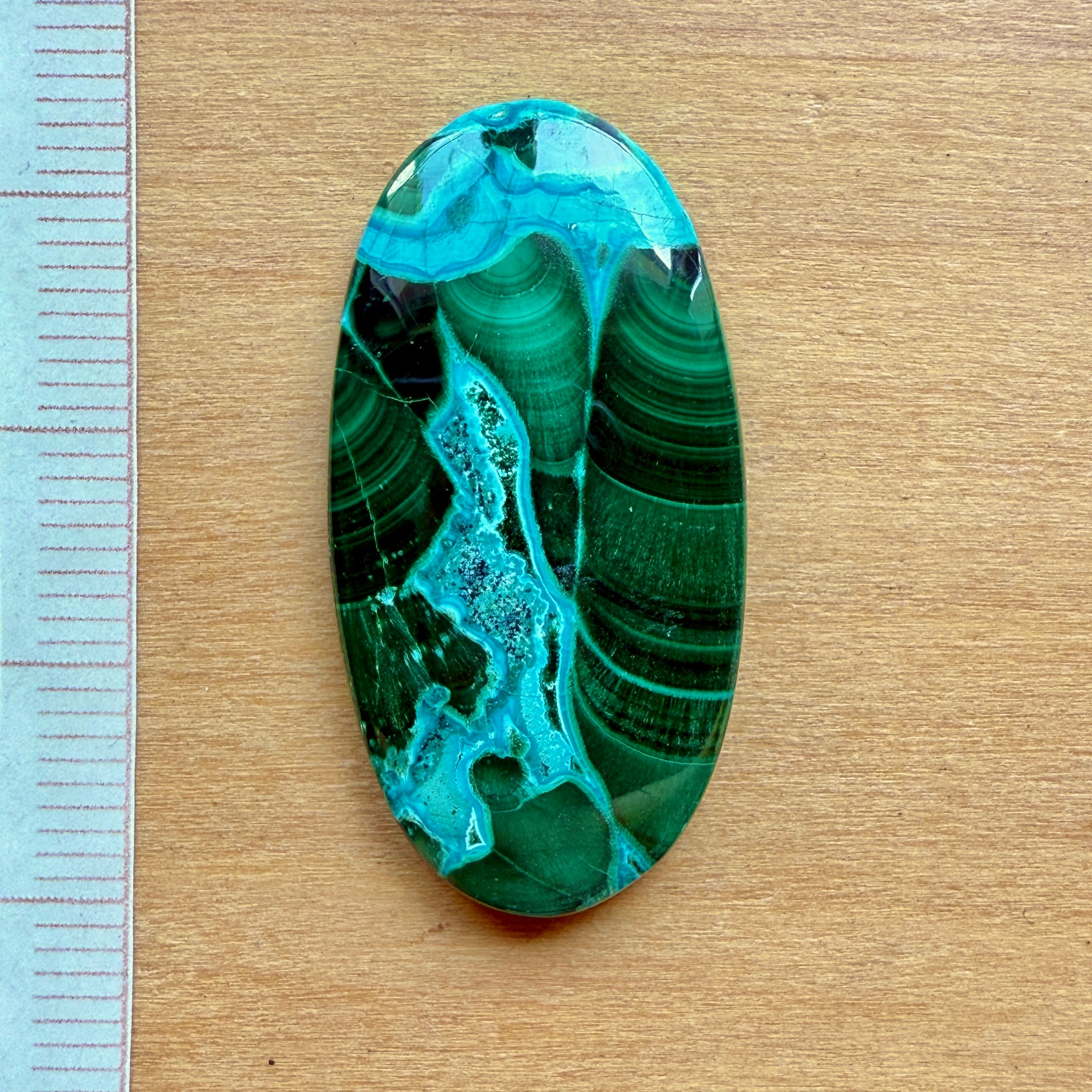 Cabochon Malachite Chrysocolle