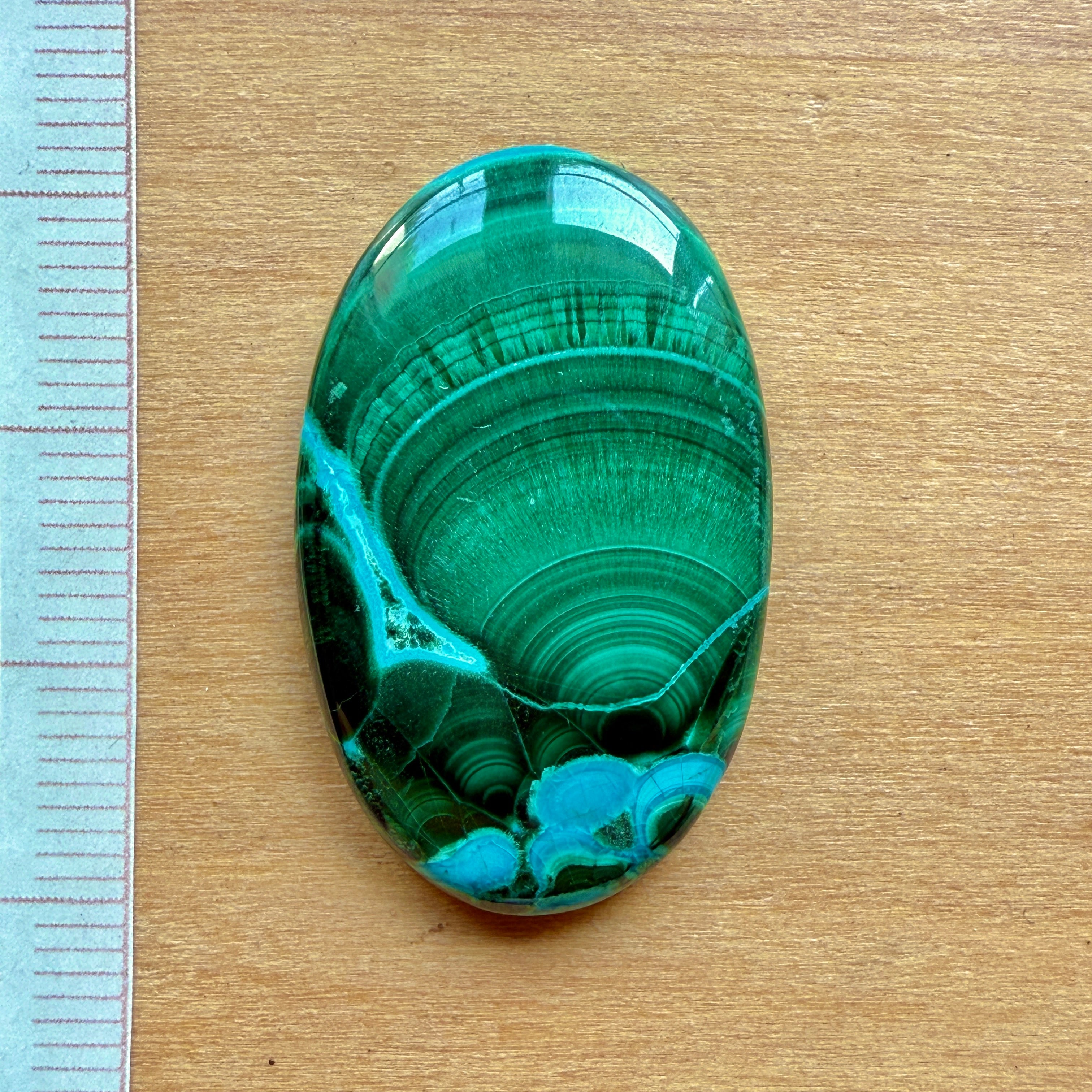 Cabochon Malachite Chrysocolle