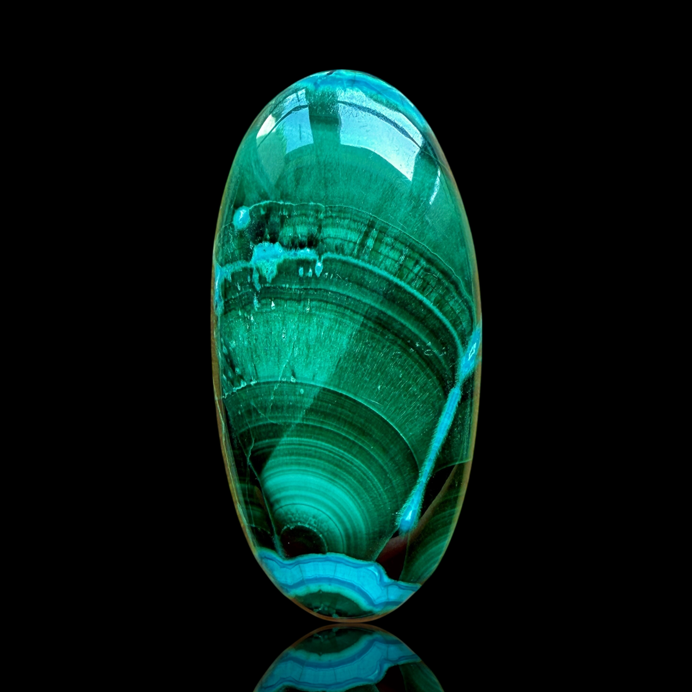 Cabochon Malachite Chrysocolle