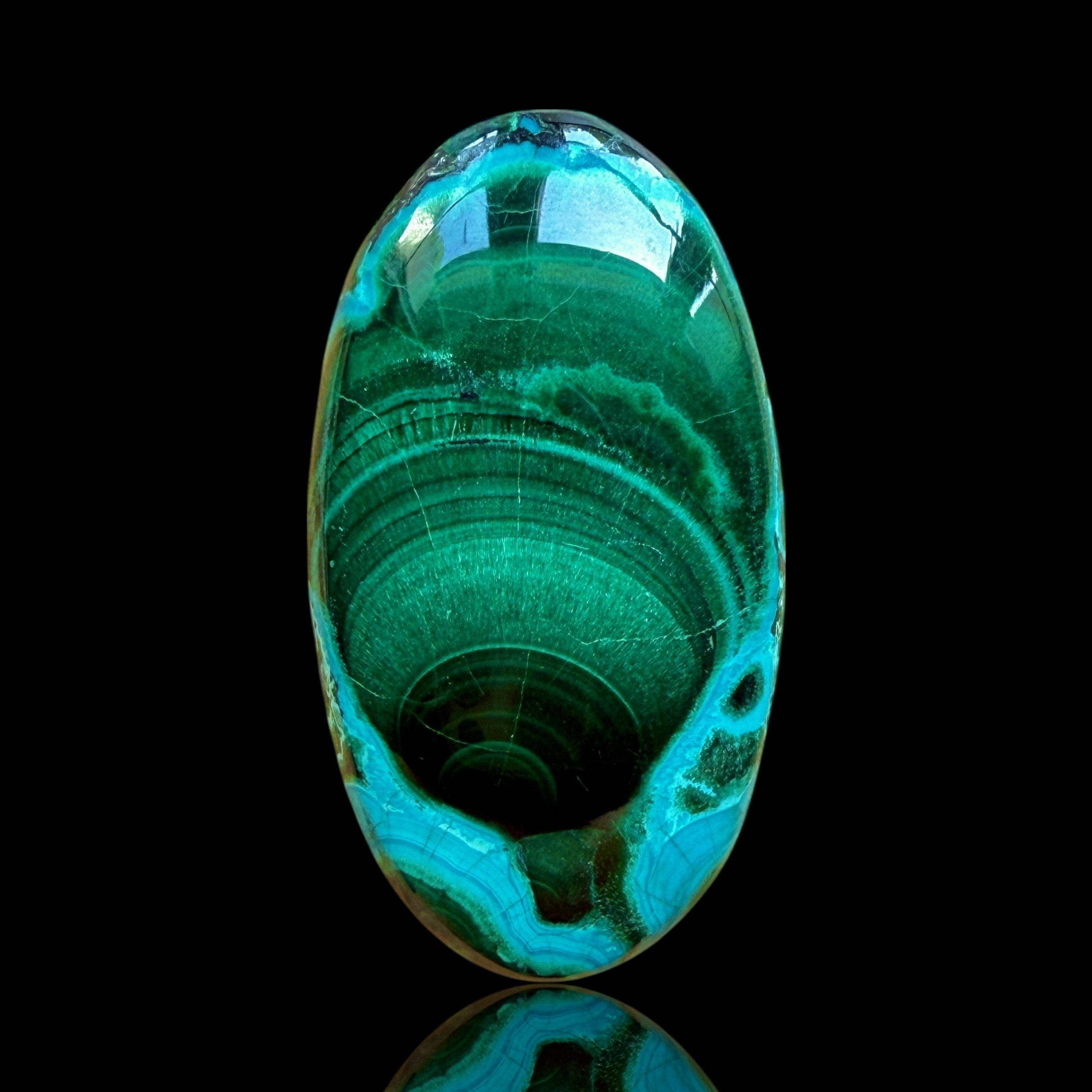 Cabochon Malachite Chrysocolle
