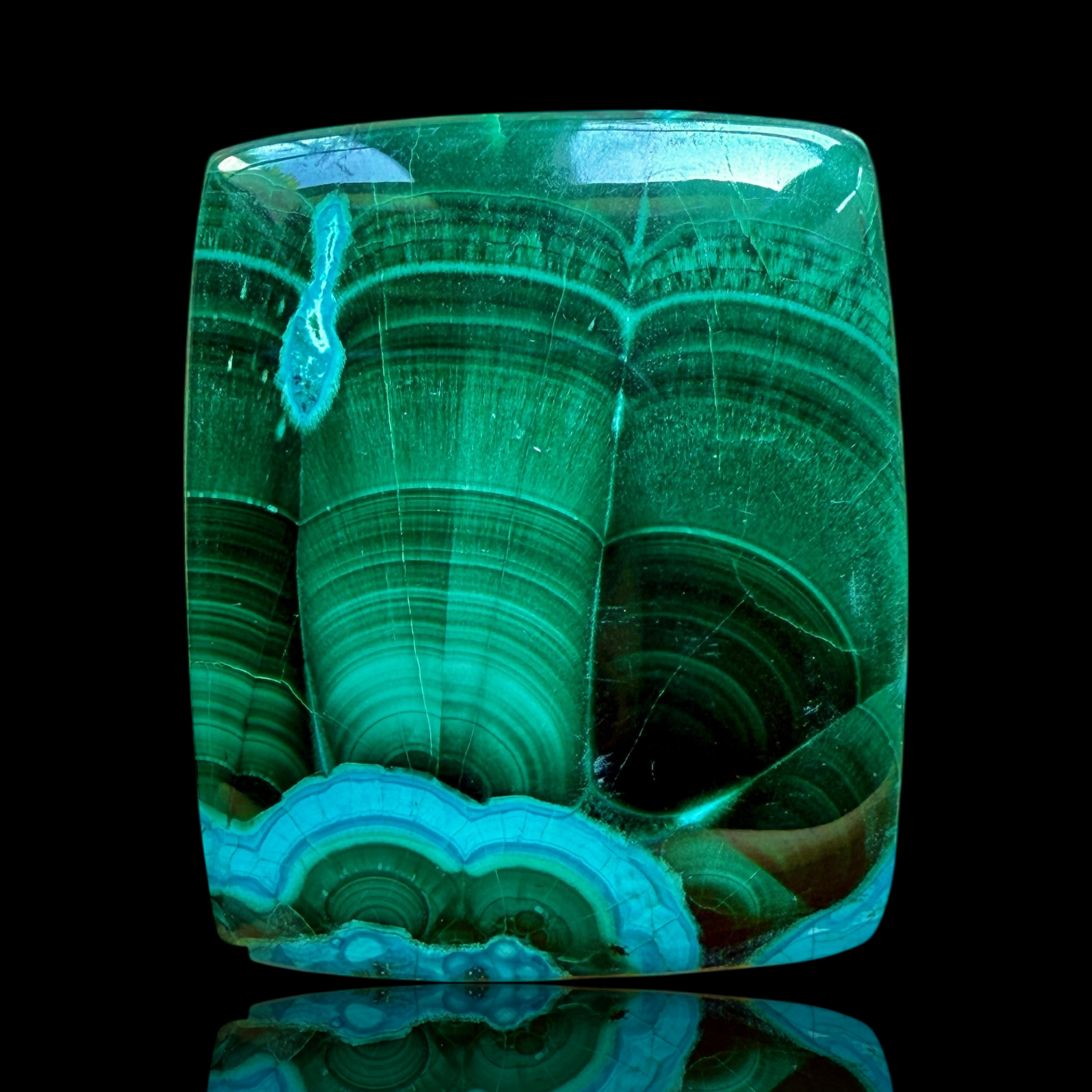 Cabochon Malachite Chrysocolle