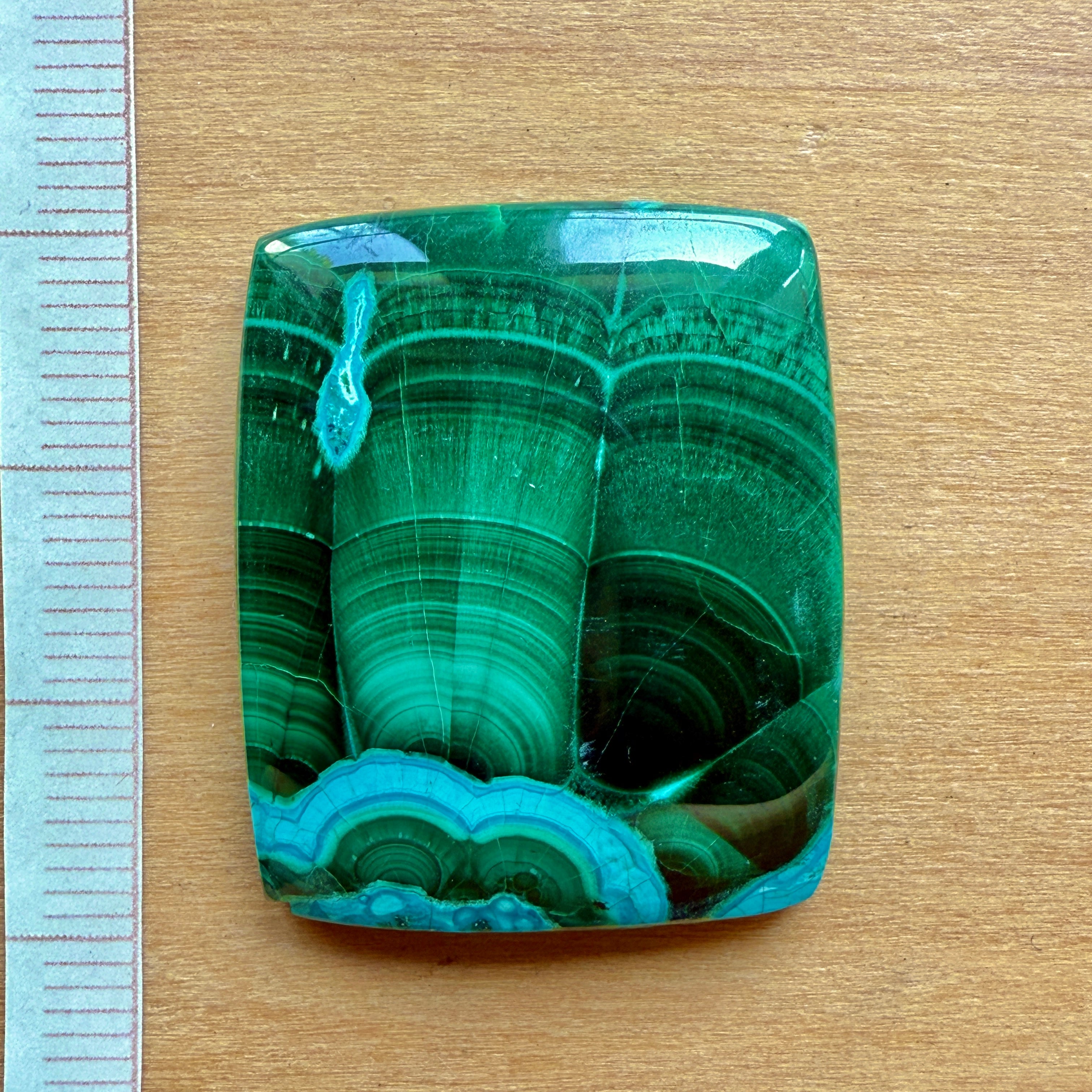 Cabochon Malachite Chrysocolle