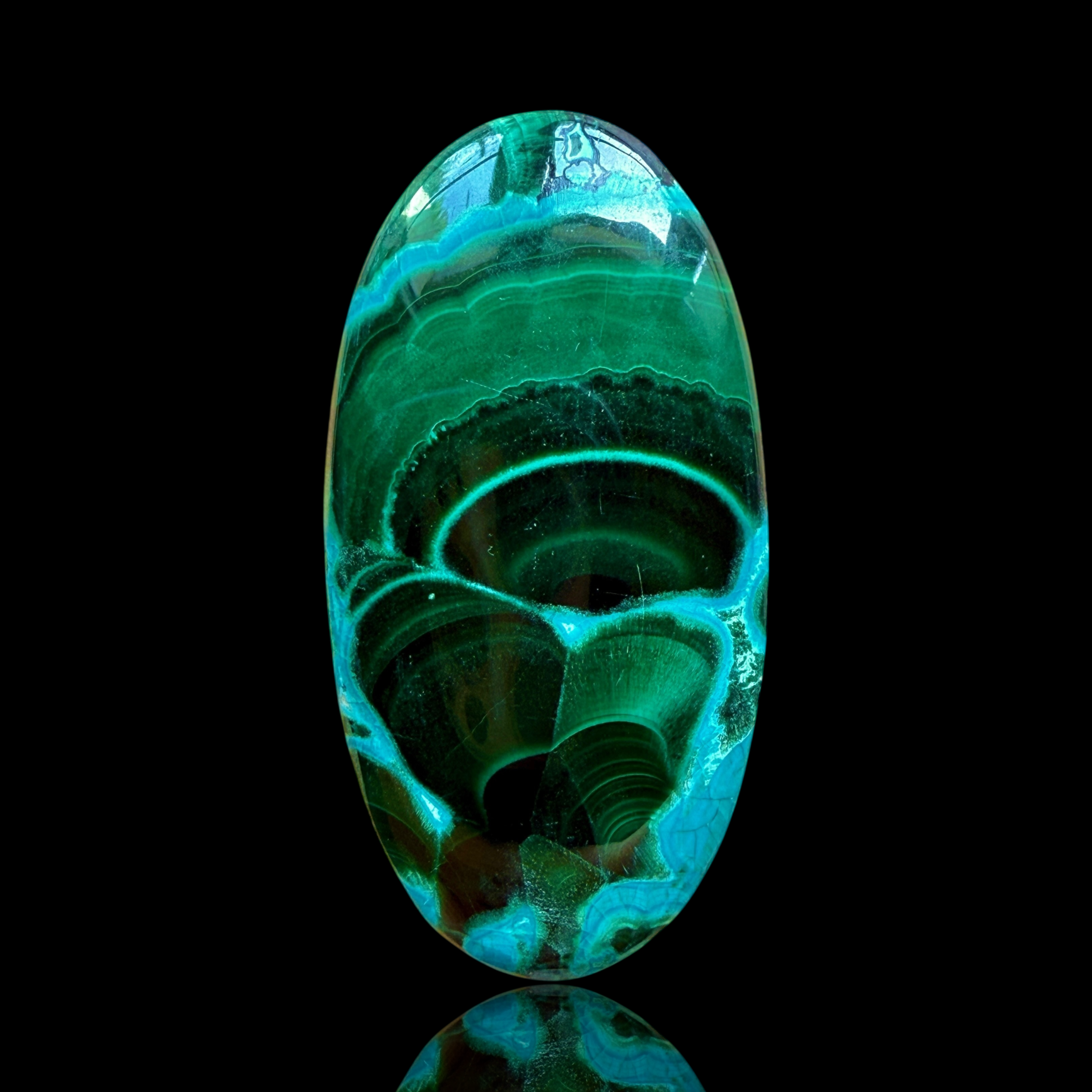 Cabochon Malachite Chrysocolle