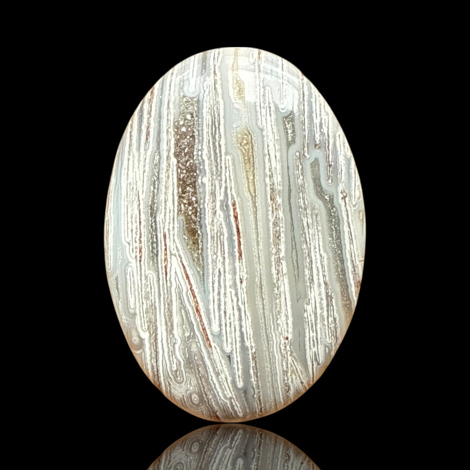 Cabochon Agate Lattice Lace