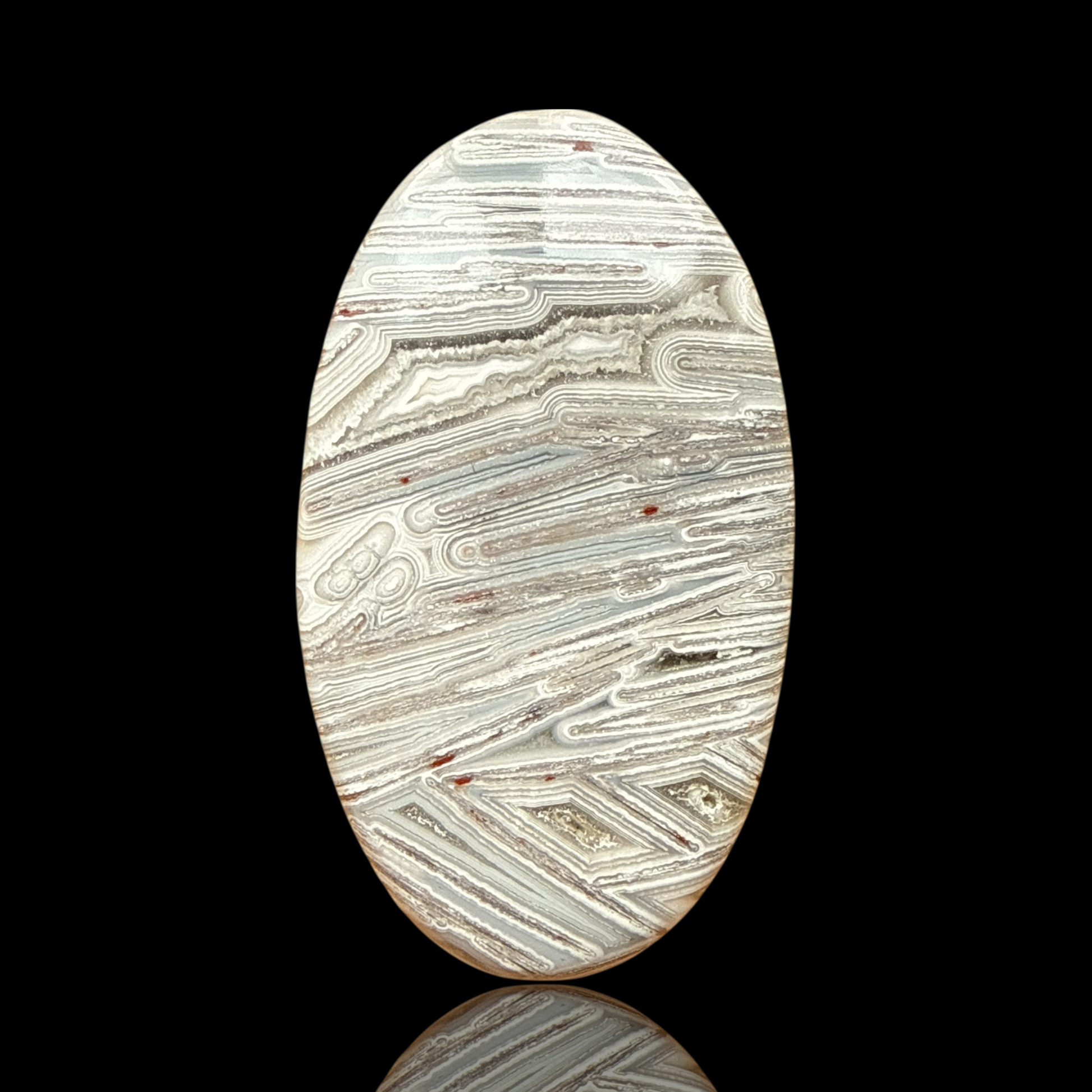 Cabochon Agate Lattice Lace