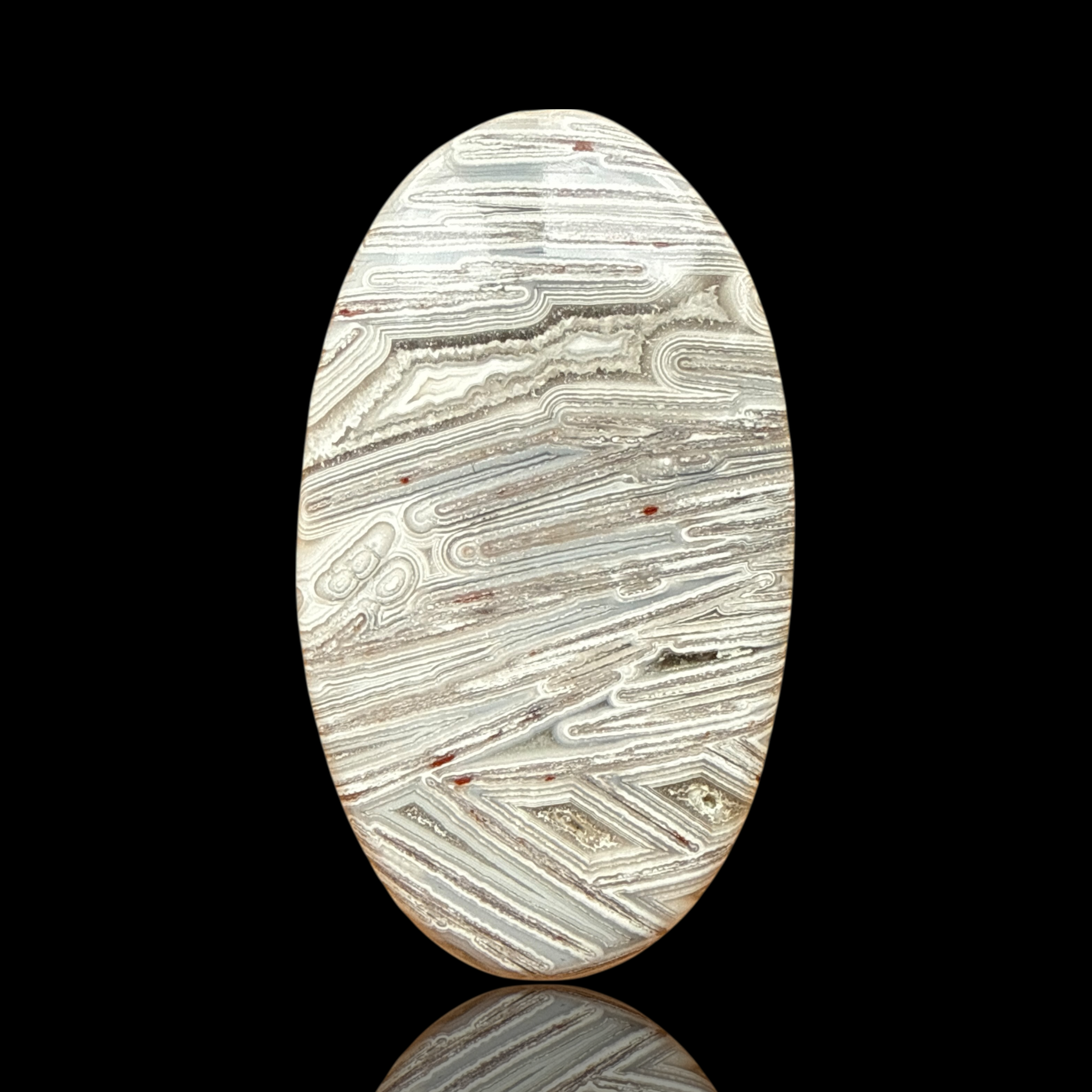 Cabochon Agate Lattice Lace