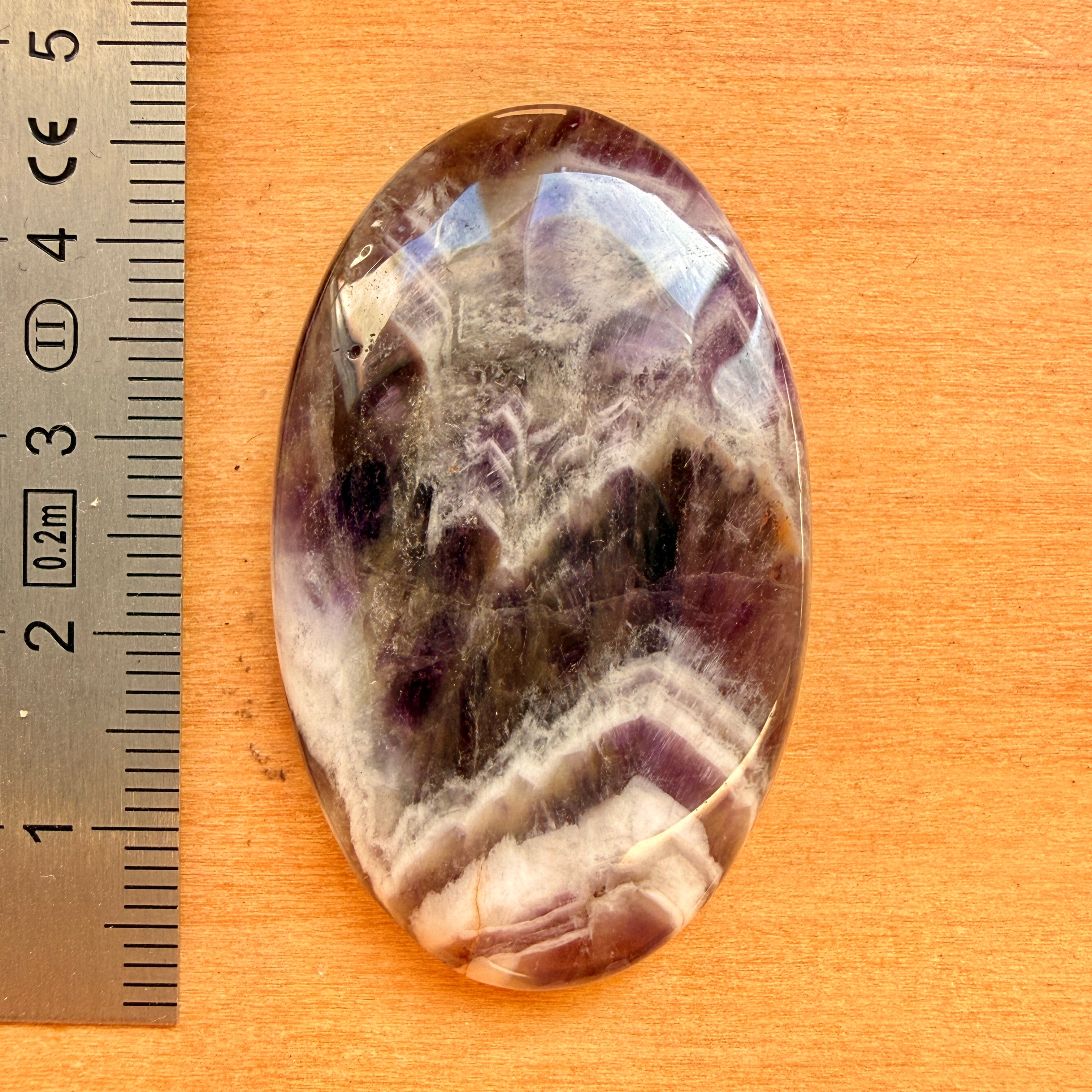 Cabochon Améthyste Chevron