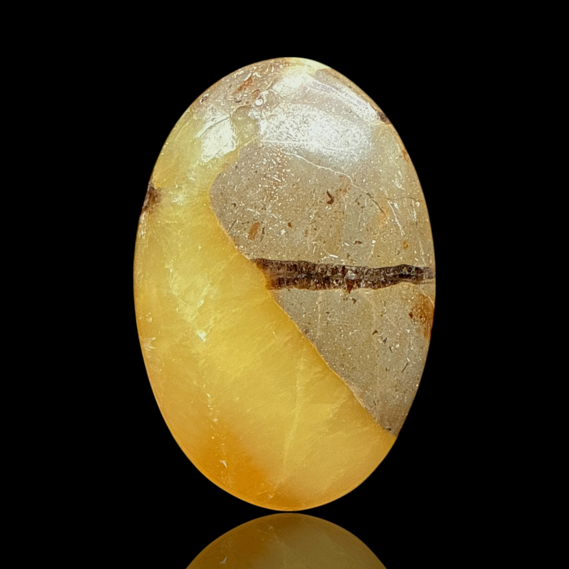 Cabochon Septaria Jaune
