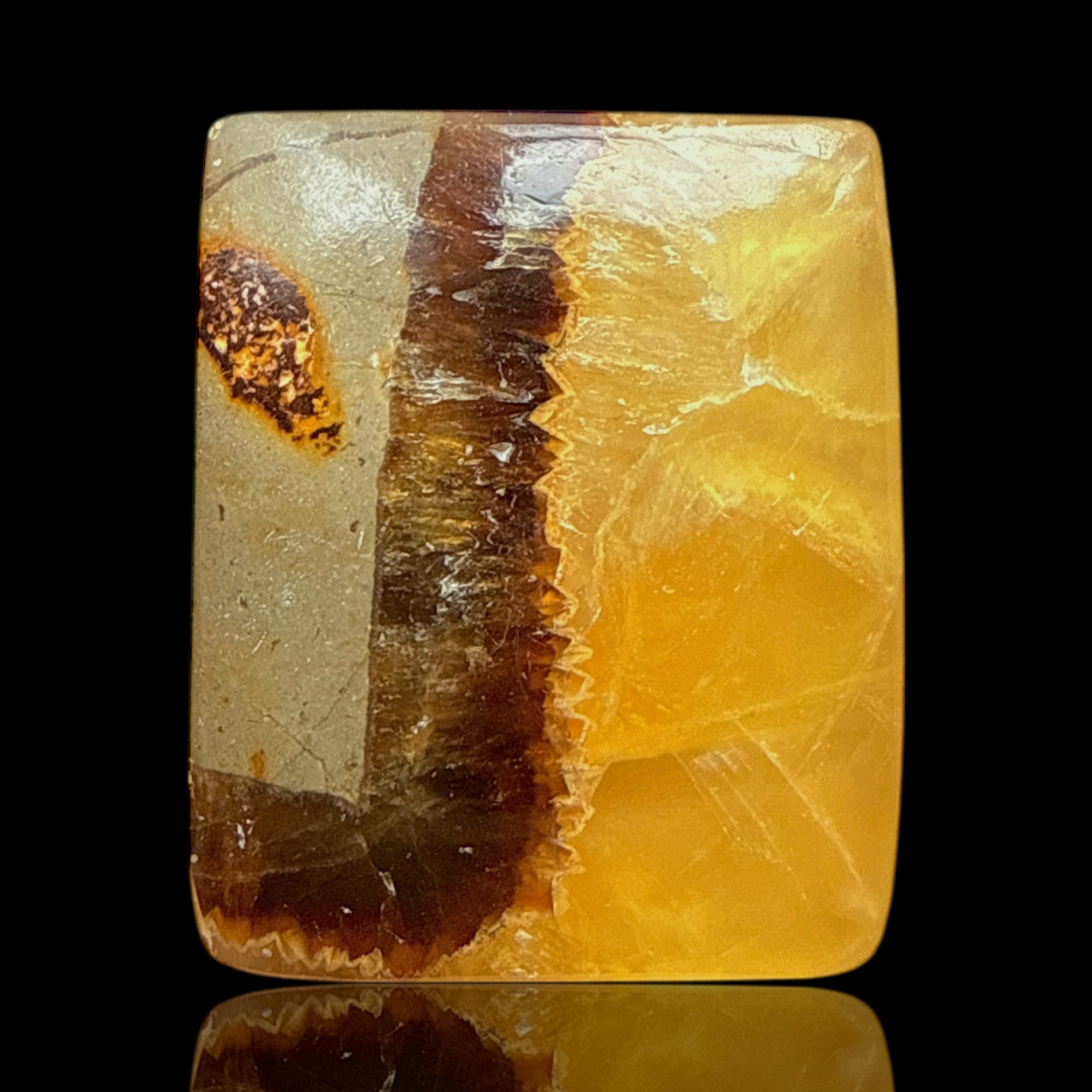 Cabochon Septaria Jaune