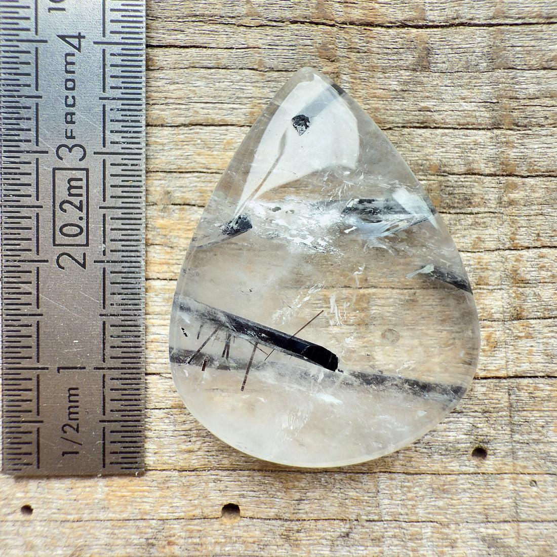 Cabochon Quartz Tourmaline Noire