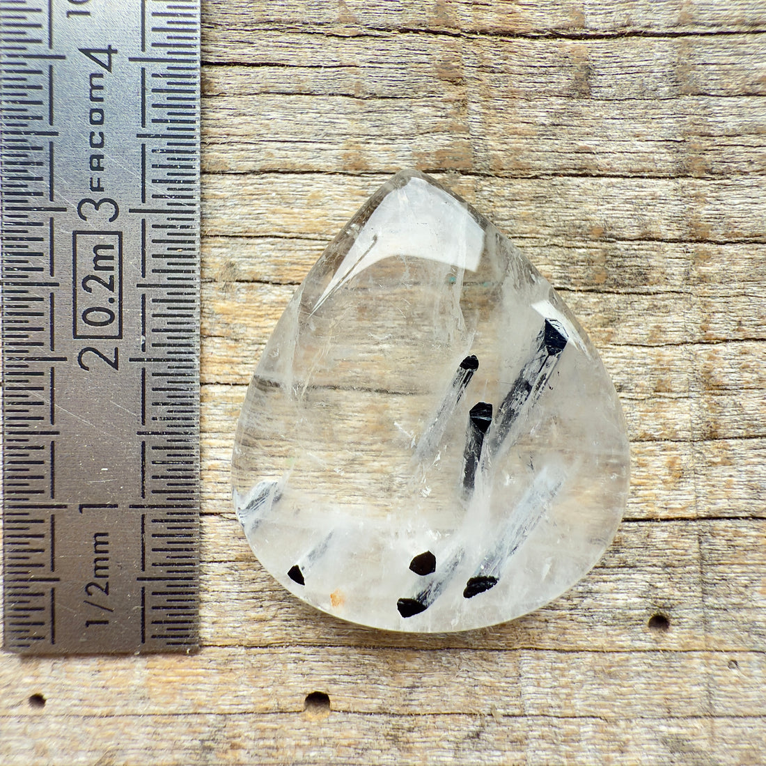 Cabochon Quartz Tourmaline Noire