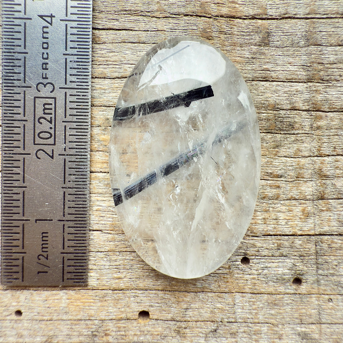 Cabochon Quartz Tourmaline Noire