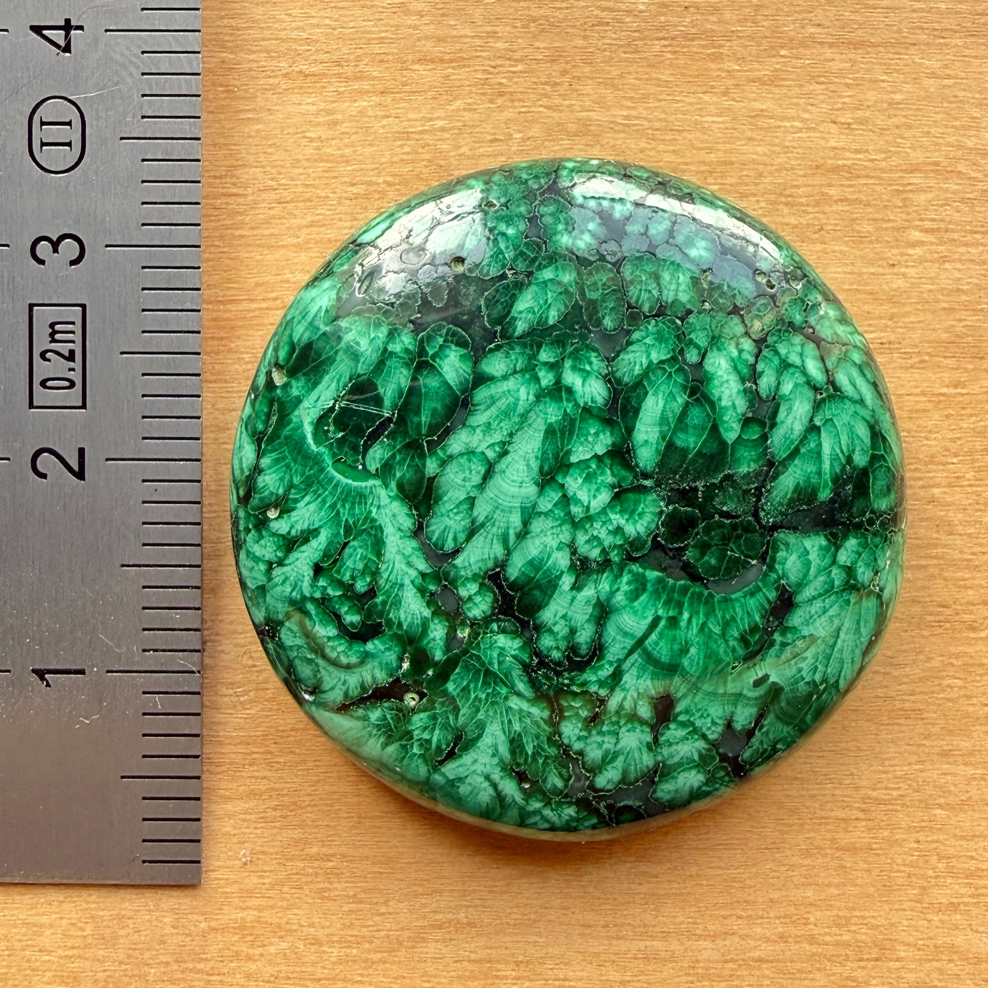 Cabochon Malachite Fleur