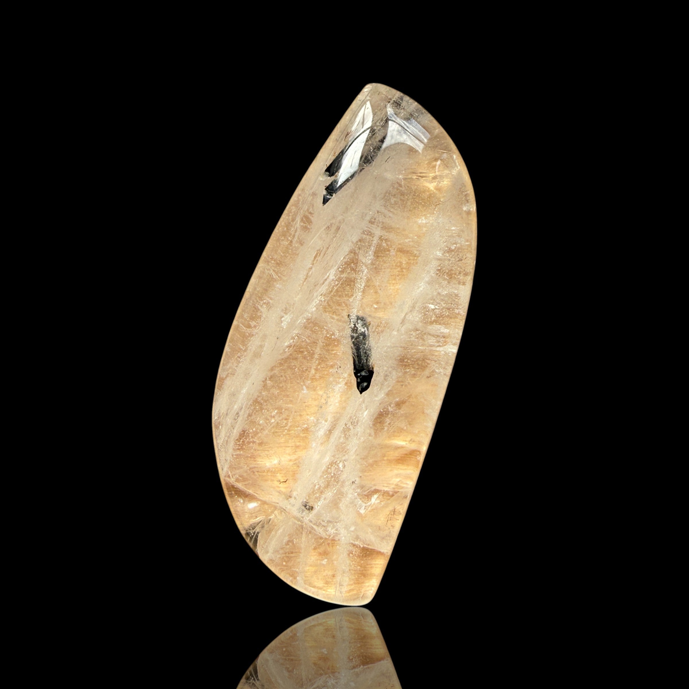 Cabochon Tourmaline Noire dans Quartz