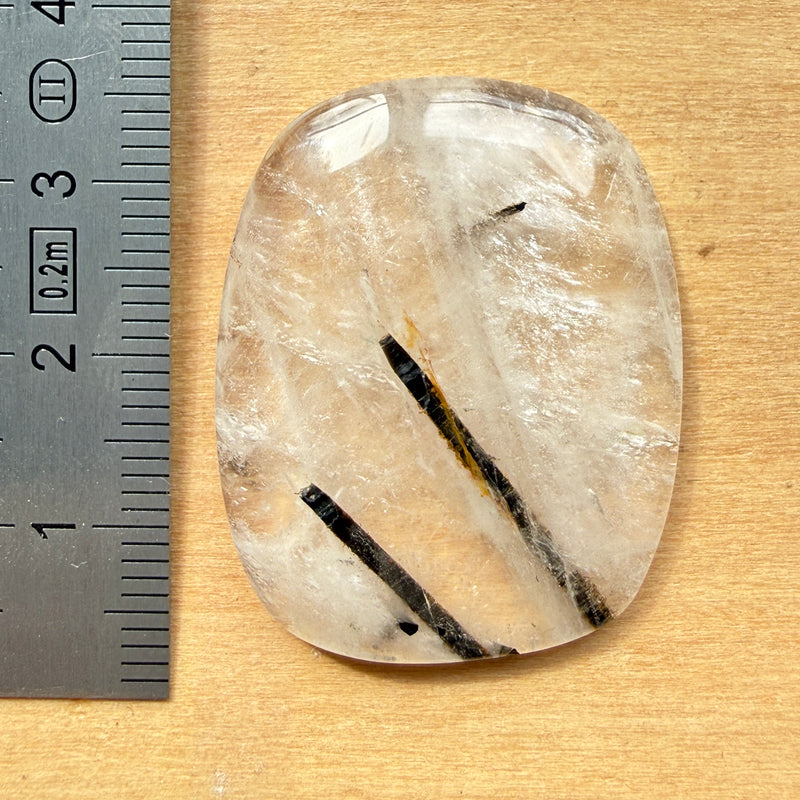 Cabochon Tourmaline Noire dans Quartz