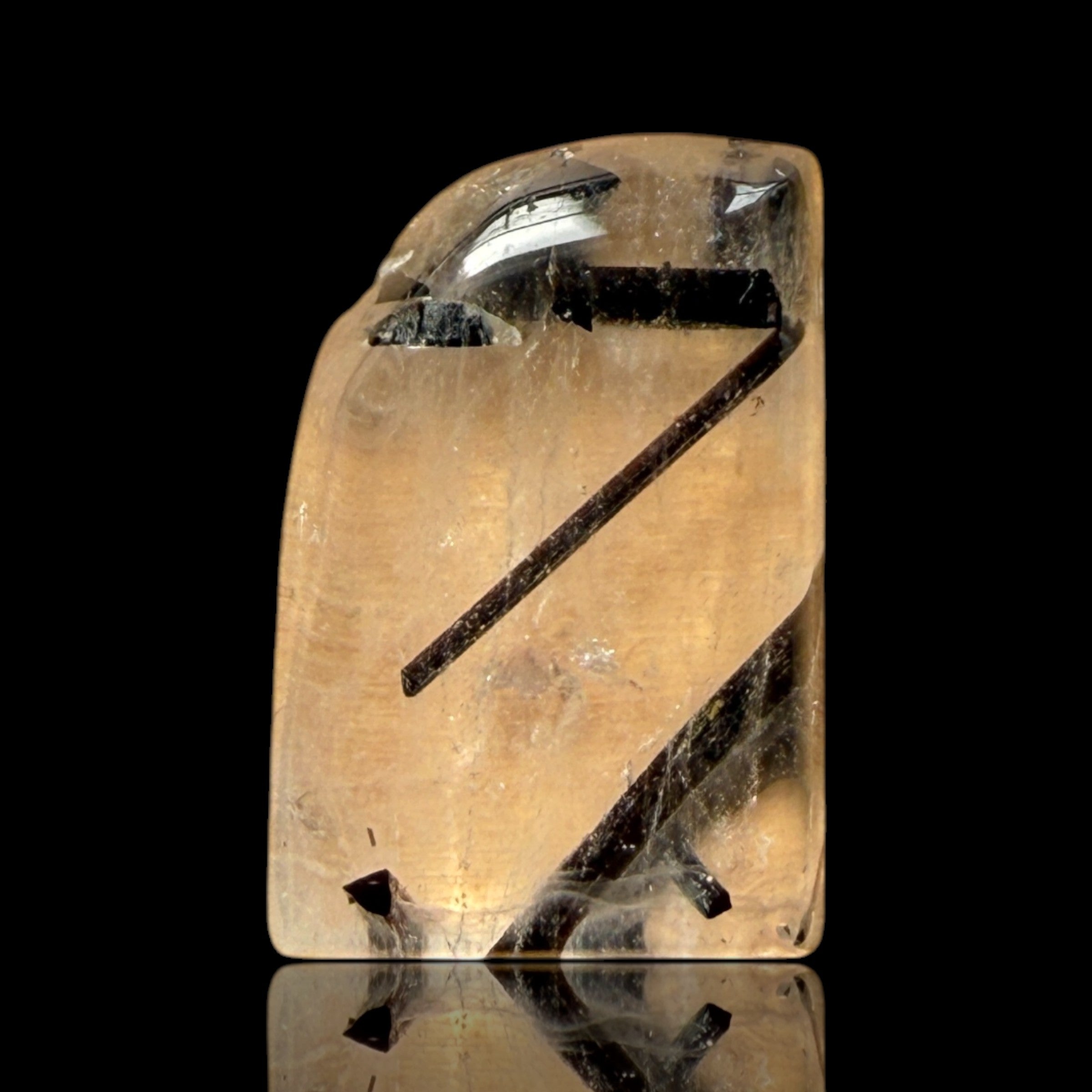 Cabochon Tourmaline Noire dans Quartz
