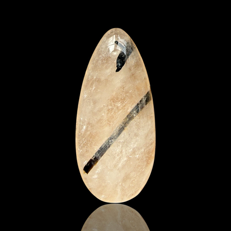 Cabochon Tourmaline Noire dans Quartz
