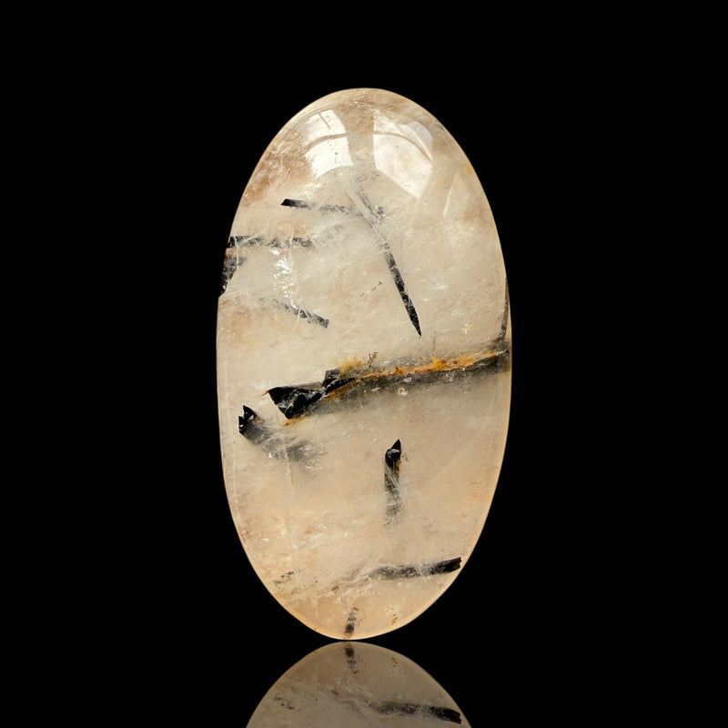 Cabochon Tourmaline Noire dans Quartz