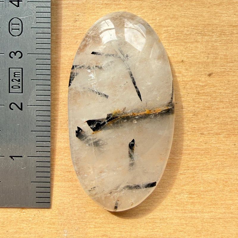 Cabochon Tourmaline Noire dans Quartz