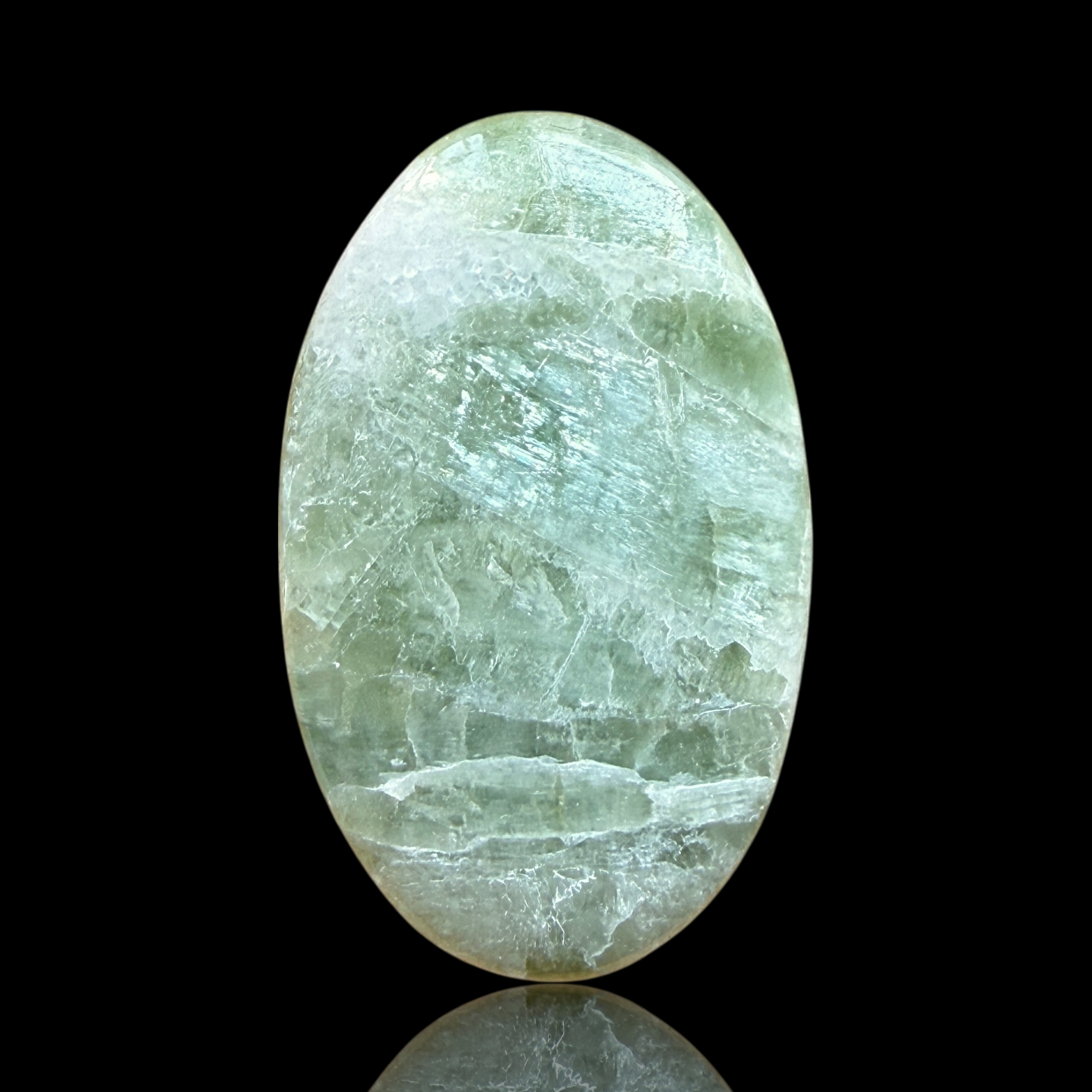 Cabochon Tourmaline Verte sur Quartz